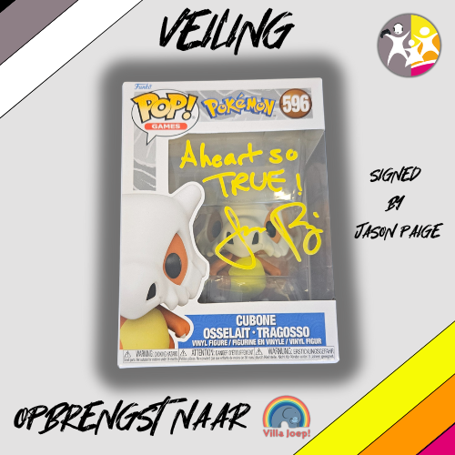 Pokémon FunkoPop gesigneerd door Jason Paige